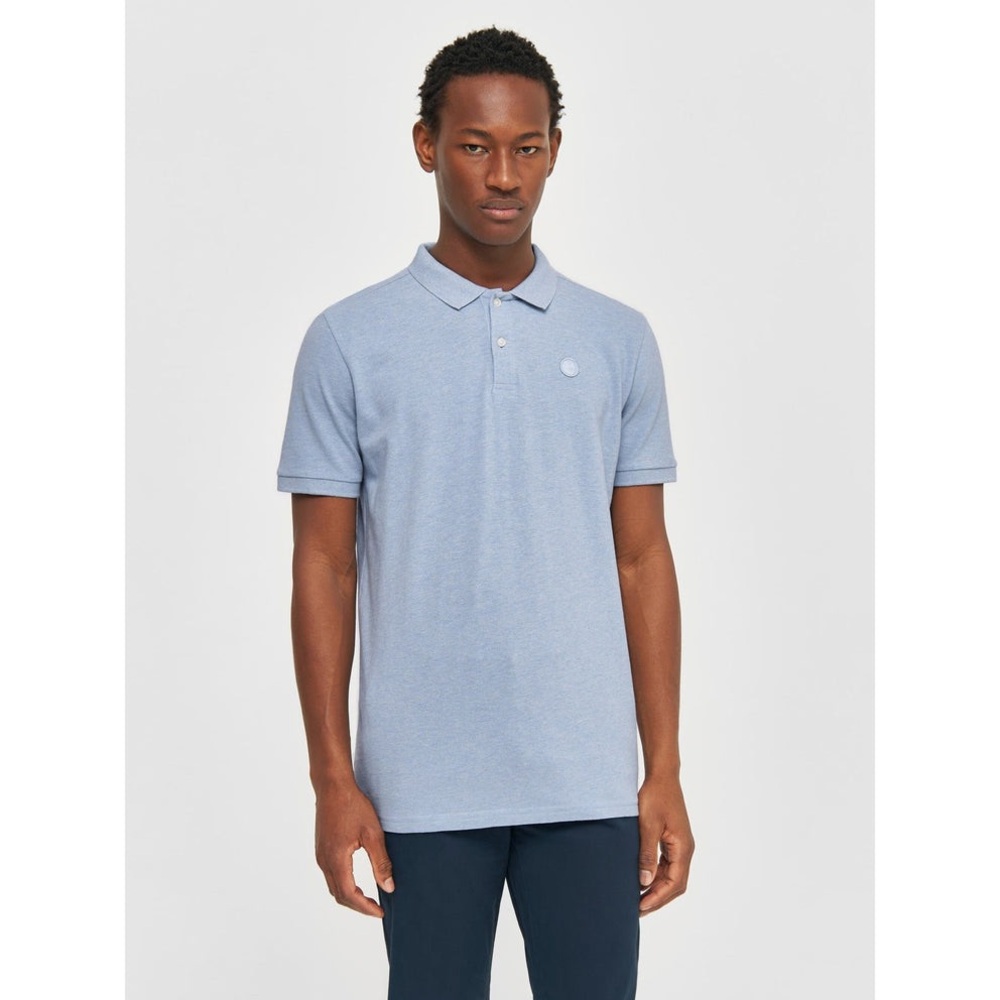 ◾️Knowledge Cotton Apparel Owl Badge Polo Shirt Made Of Cotton
